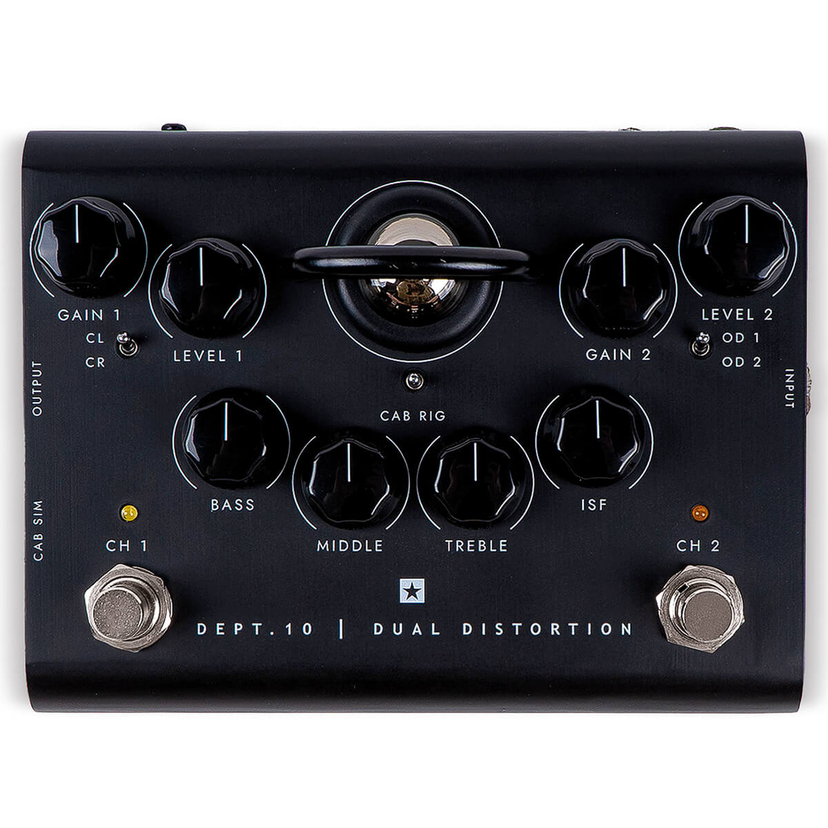 Blackstar Dept 10 Distortion guitar pedal top in black