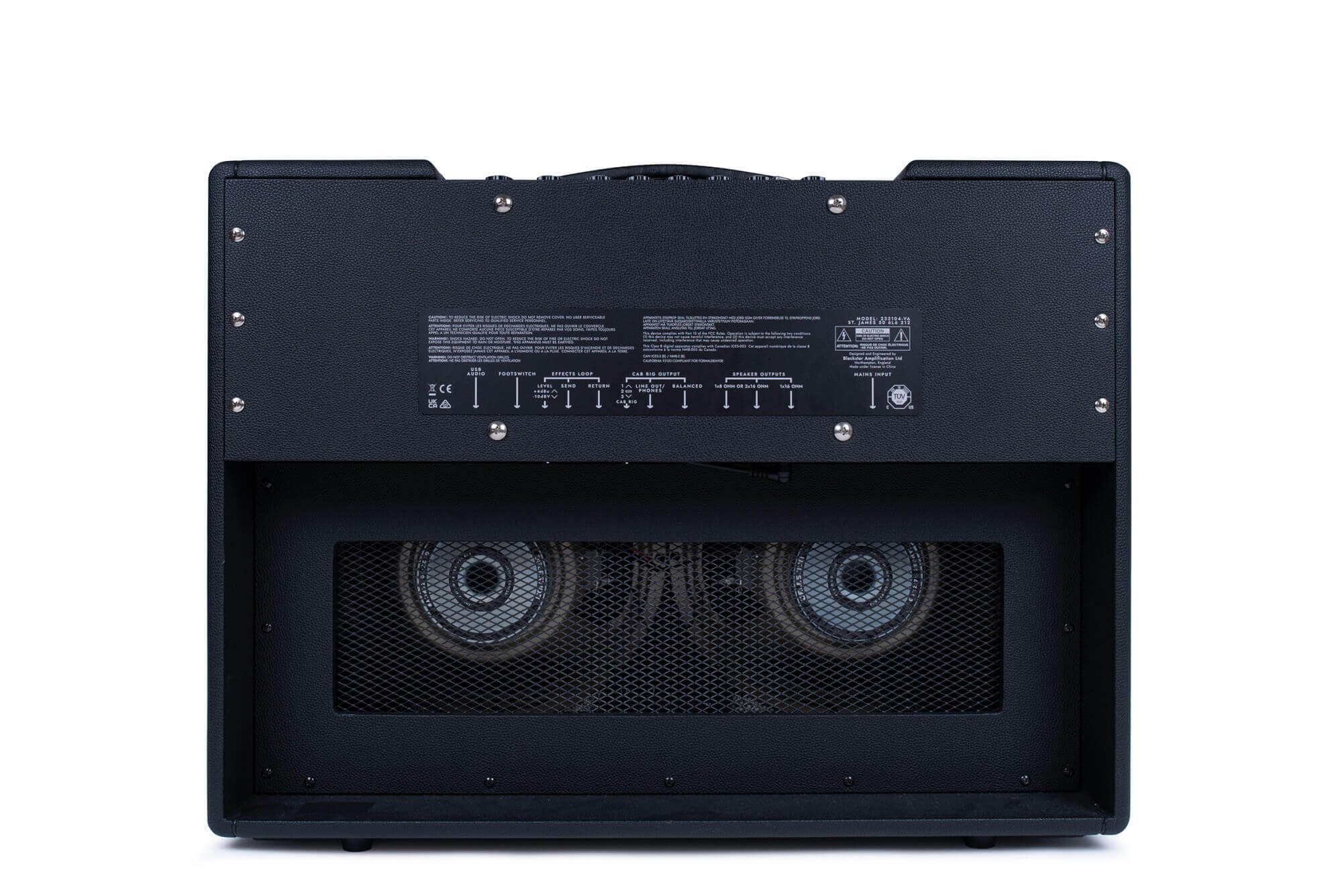 Blackstar Amps St. James 6L6 212 Combo guitar amplifier rear