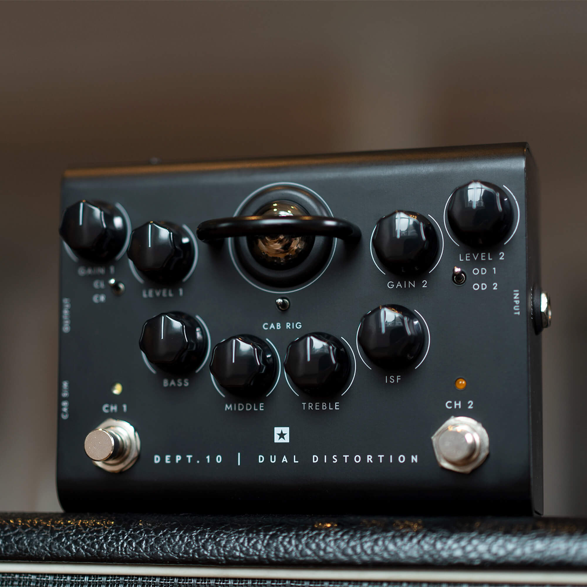 Blackstar Dept 10 Distortion guitar pedal front in black
