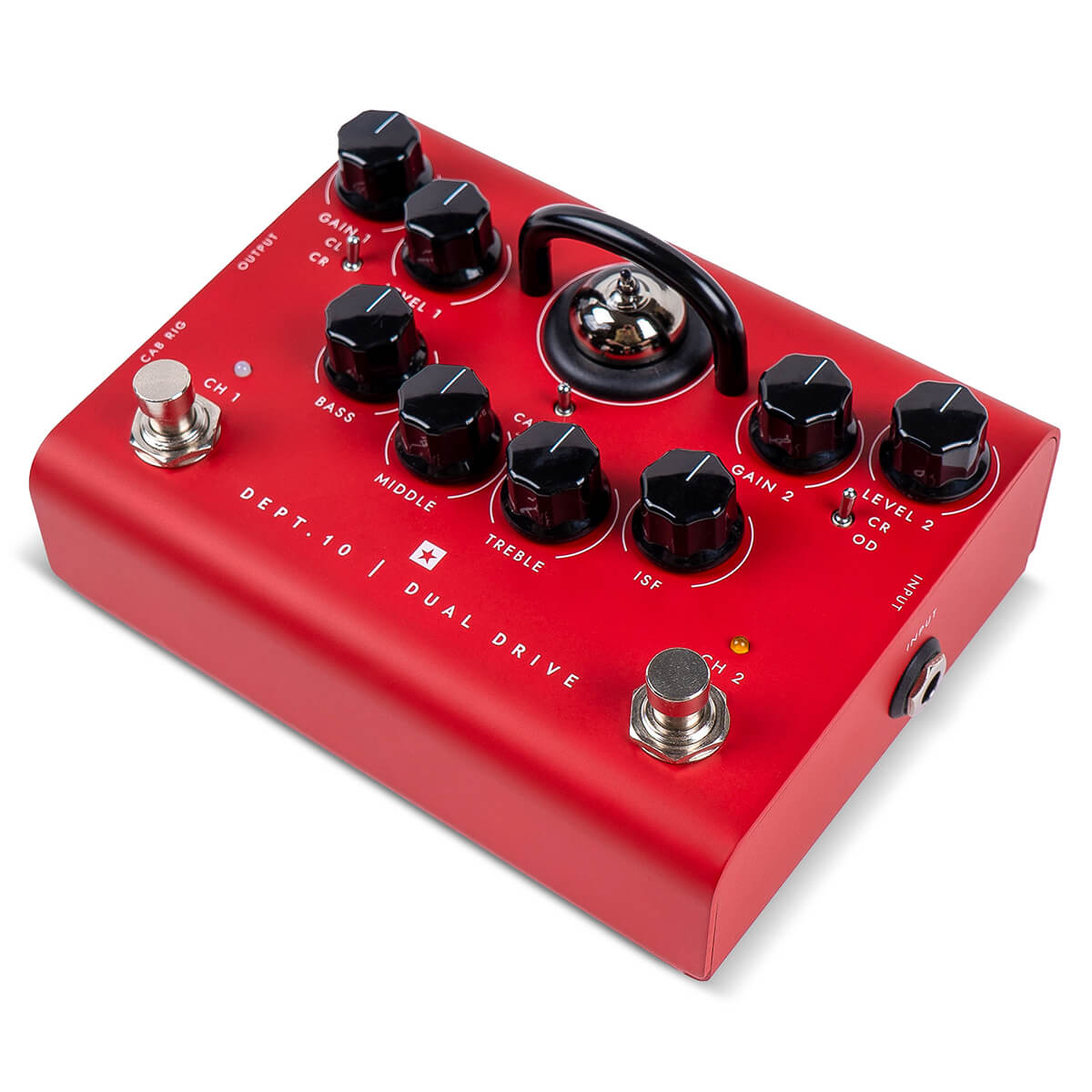 Blackstar Dept 10 Dual Drive guitar pedal in bold red
