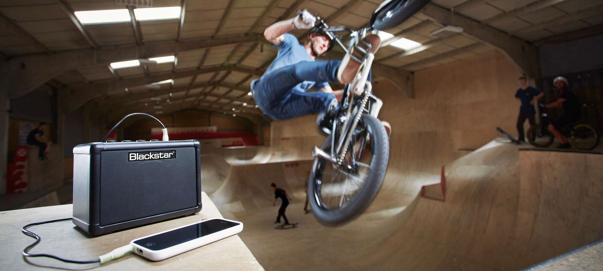 Blackstar Amps FLY mini guitar amplifier at skate park