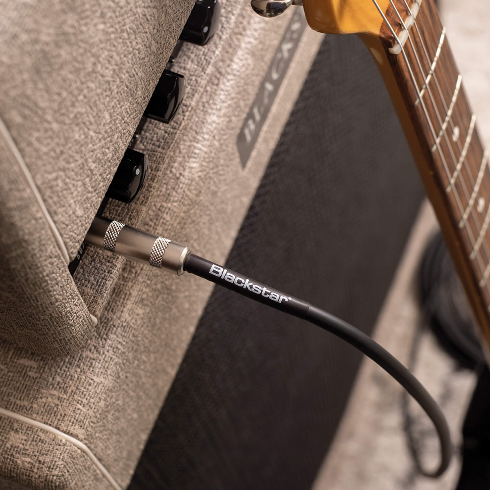 Blackstar Amps instrument cable plugged into an amplifier
