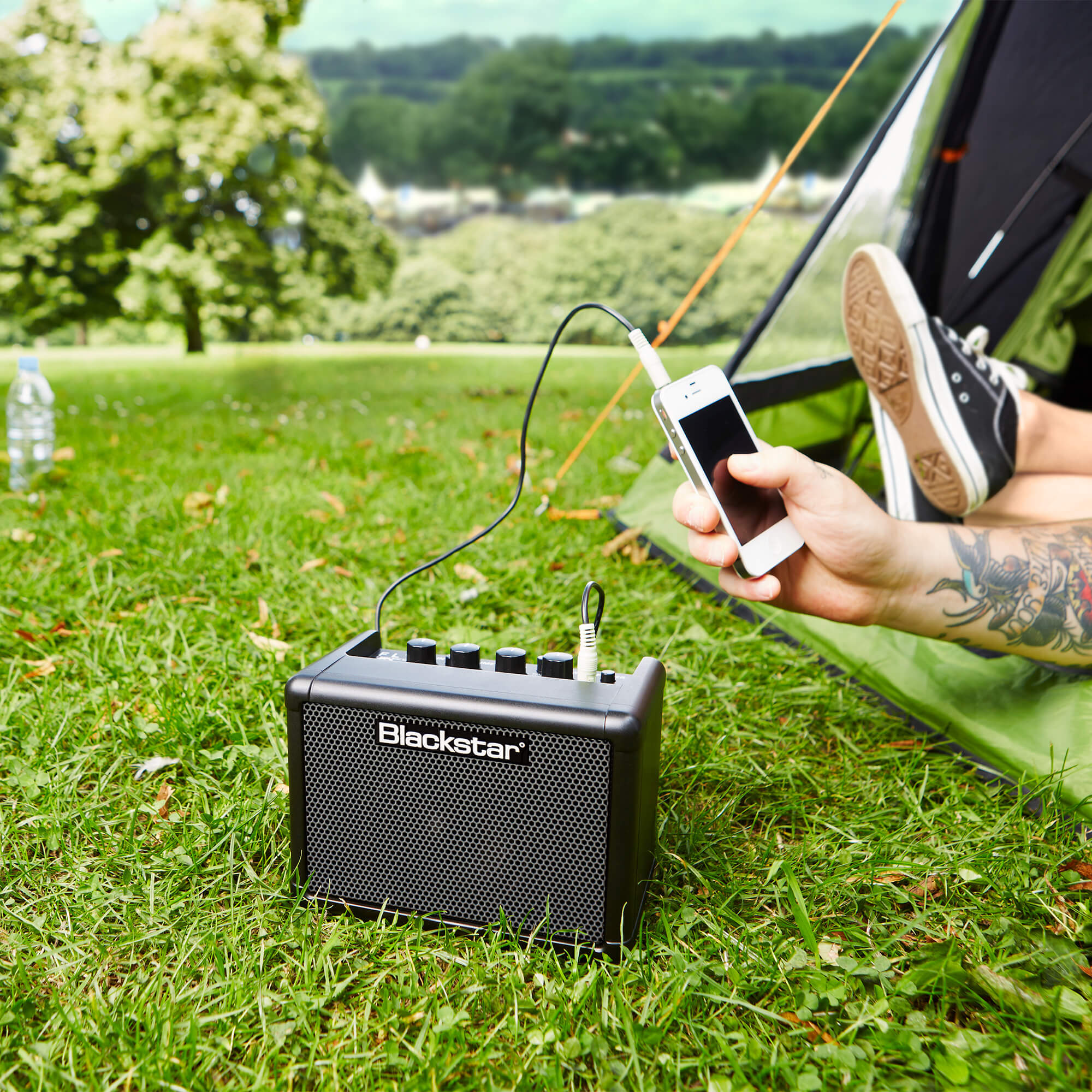 Blackstar Amps FLY 3 bass mini amplifier outdoors camping