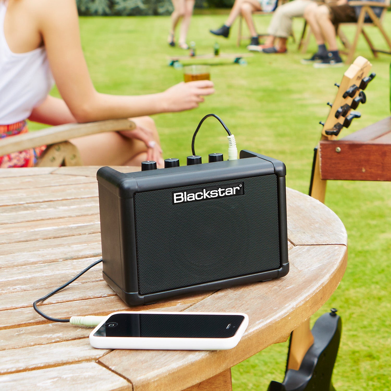 Blackstar Amps FLY mini amp outdoors at a party
