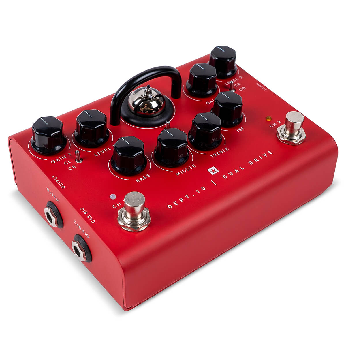 Blackstar Dept 10 Dual Drive guitar pedal in bold red